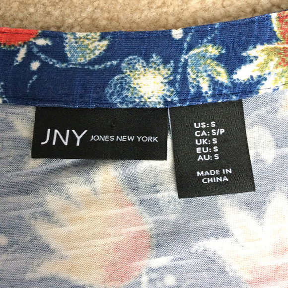JNY Jones New York Soft Floral Button Up Shirt S - Picture 4 of 4